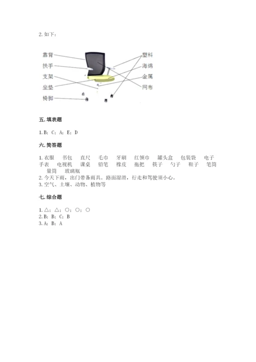教科版二年级上册科学期末测试卷【网校专用】.docx