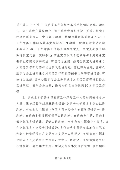 联合支部“两学一做”学习教育主要工作实施方案.docx