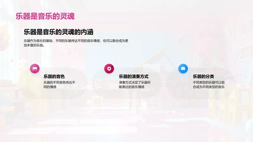 探索乐器世界PPT模板