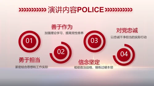 与党同心跟党奋斗公安警察动态PPT