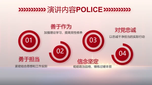 与党同心跟党奋斗公安警察动态PPT
