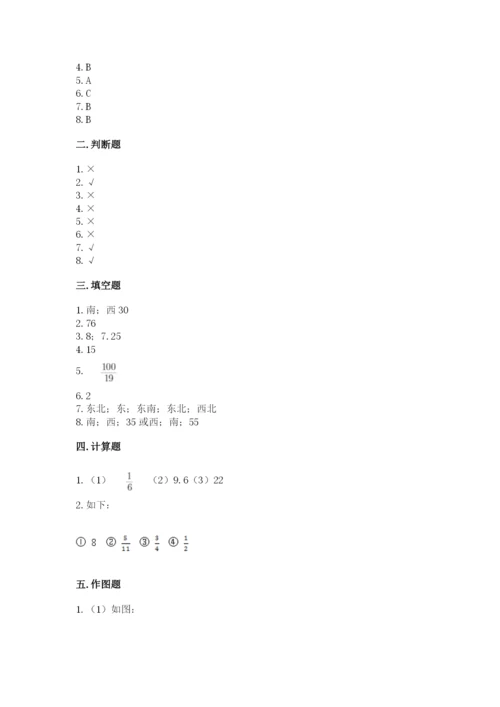 人教版六年级上册数学期中测试卷（满分必刷）.docx