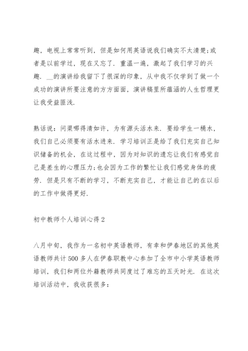 初中教师个人培训心得10篇.docx