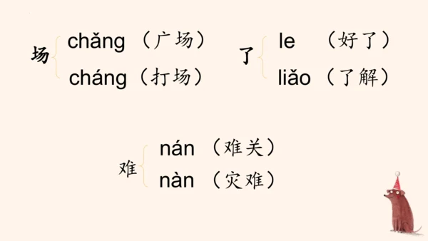 部编版2022-2023学年语文二年级上册期末复习专项-多音字  课件-