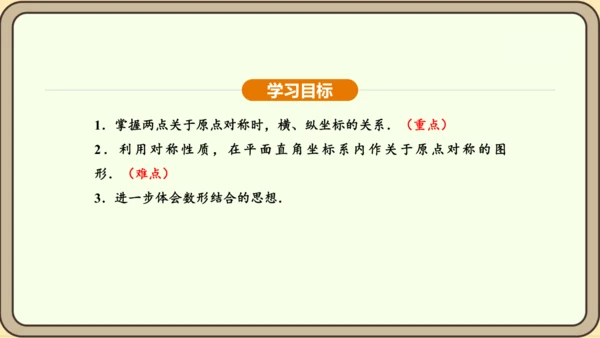 人教版数学九年级上册 23.2.3 关于原点对称的点的坐标 课件（共30张PPT）