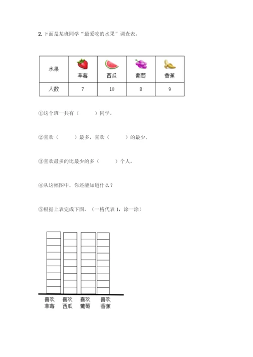 人教版二年级下册数学第一单元-数据收集整理-测试卷附答案(培优).docx