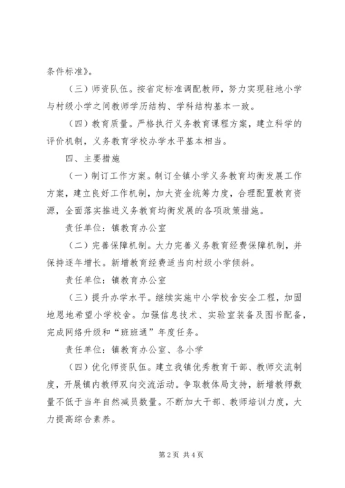 镇政办教育均衡发展方案.docx