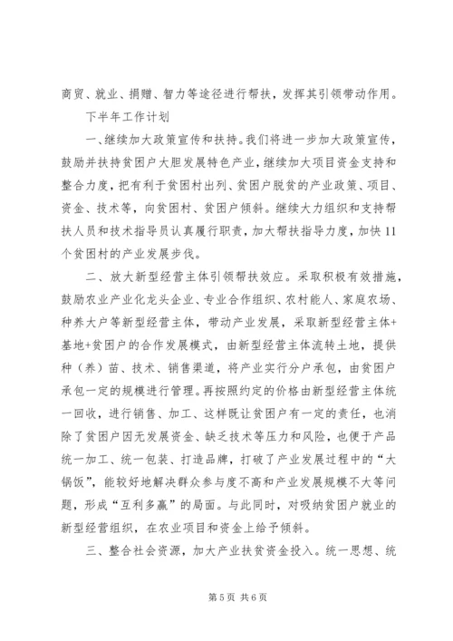 产业扶贫上半年工作总结及下半年工作计划_1.docx