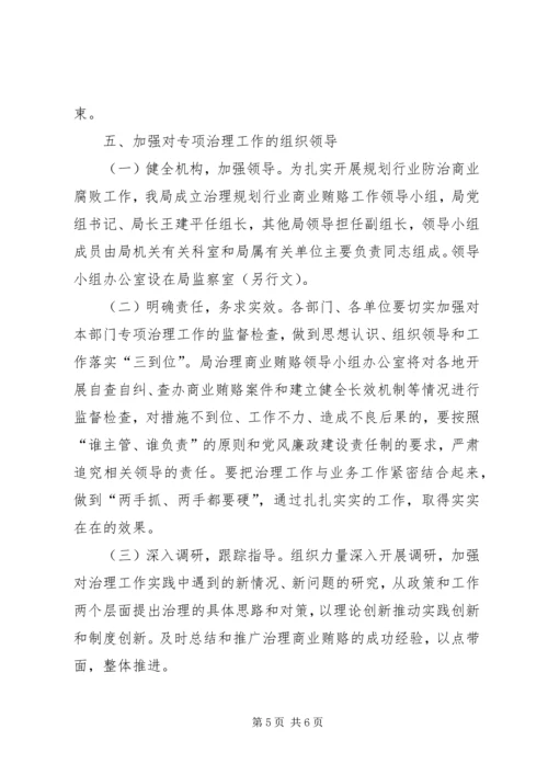 市规划局治理商业贿赂专项工作实施方案.docx