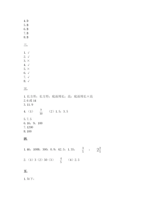 青岛版六年级数学下册期末测试题【黄金题型】.docx