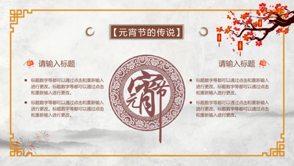 正月十五元宵节文化介绍PPT模板