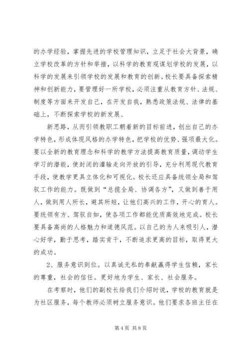 学校长岗位培训考察报告 (2).docx
