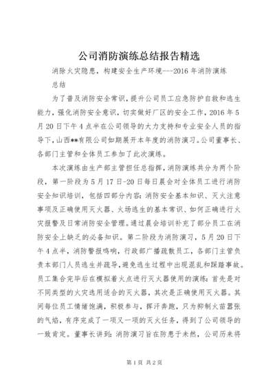 公司消防演练总结报告精选.docx