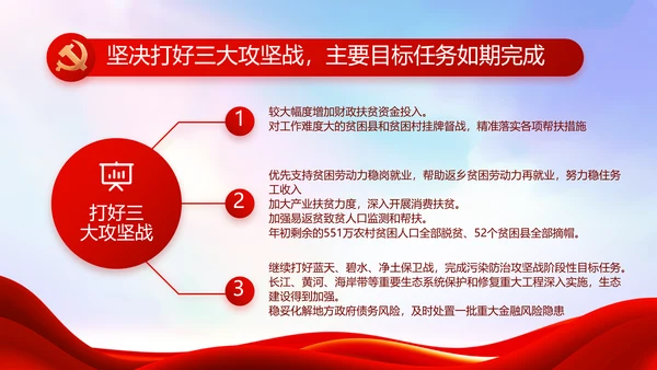 红色大气脱贫攻坚乡镇振兴动态PPT模板