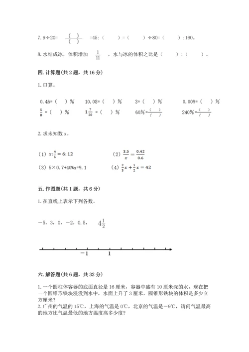 小学六年级下册数学期末卷精品（典优）.docx