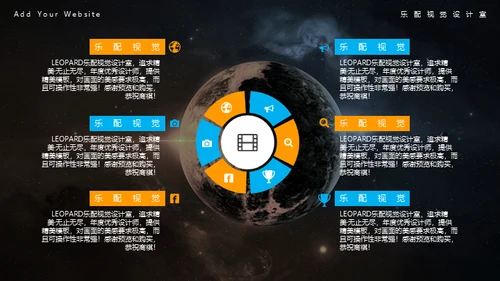 冰与火之歌动态星球商务通用PPT模板