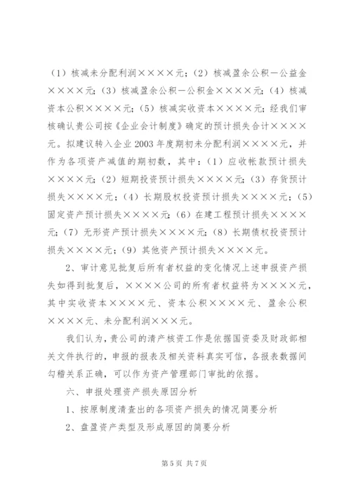 减资专项审计报告.docx