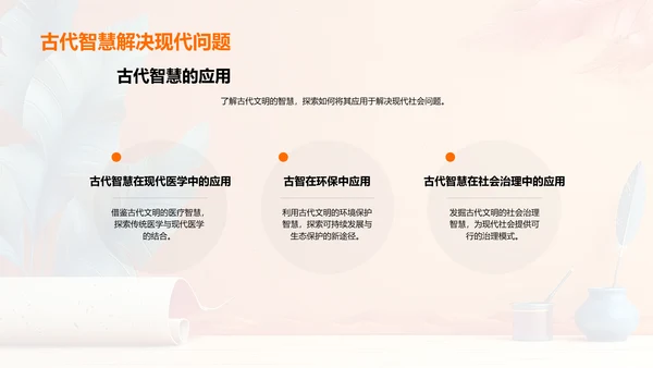 古代文明研究报告PPT模板
