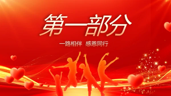红色喜庆员工生日会生日派对动态PPT模板