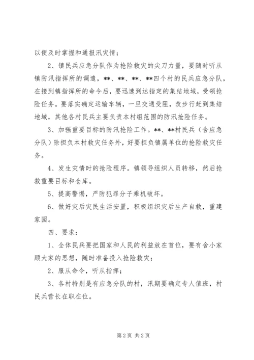 镇民兵防汛抢险方案 (4).docx