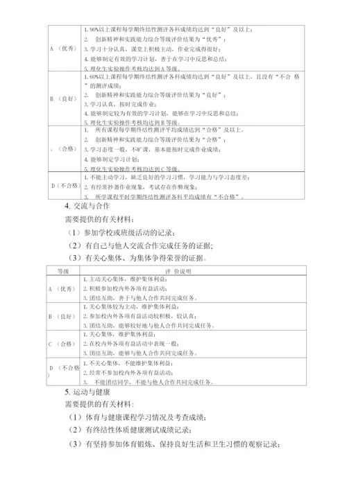 学生综合素质评价实施方案及细则.docx