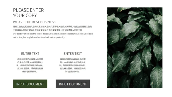 绿色清新绿植月度总结PPT模板