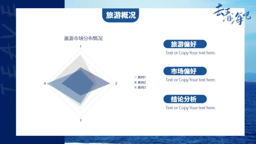 旅游行业去看海吧通用PPT模板
