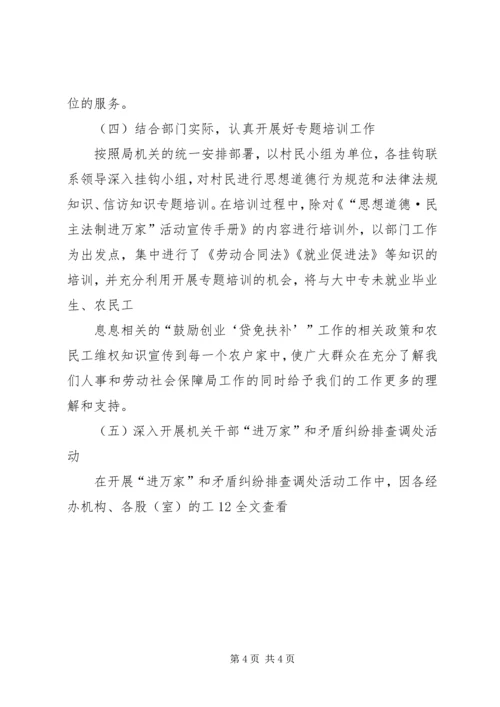 人事和劳动社会保障局某年挂钩扶贫工作总结.docx