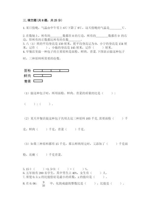 冀教版六年级下册数学 期末检测卷含答案【典型题】.docx