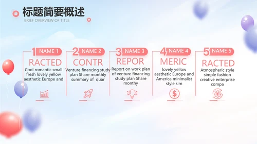 蓝色气球毕业典礼通用动态PPT