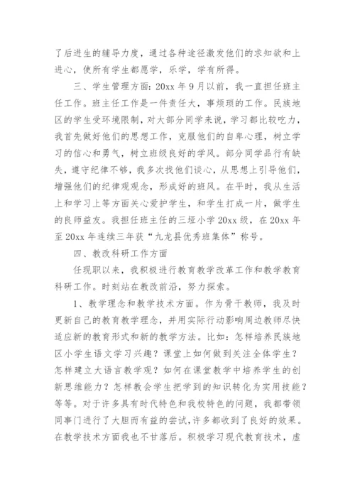 教师高级职称工作总结.docx