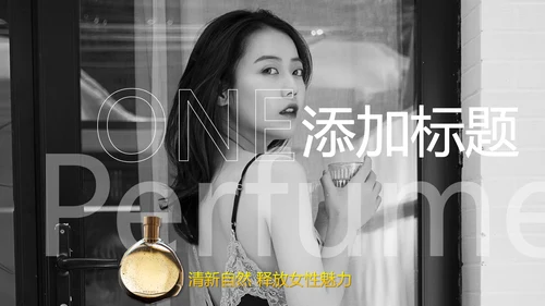 时尚大牌杂志风美妆产品发布通用PPT模板