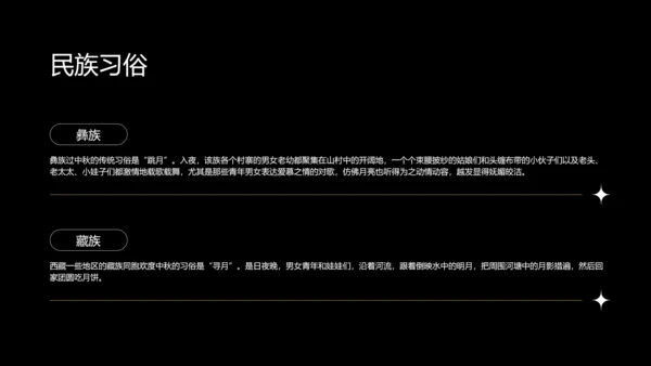 金色简约中秋节鎏金月影PPT模板