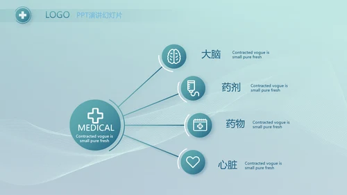 蓝色医疗生物科技公司简介宣传PPT