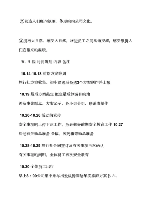 公司旅游专题策划专题方案.docx