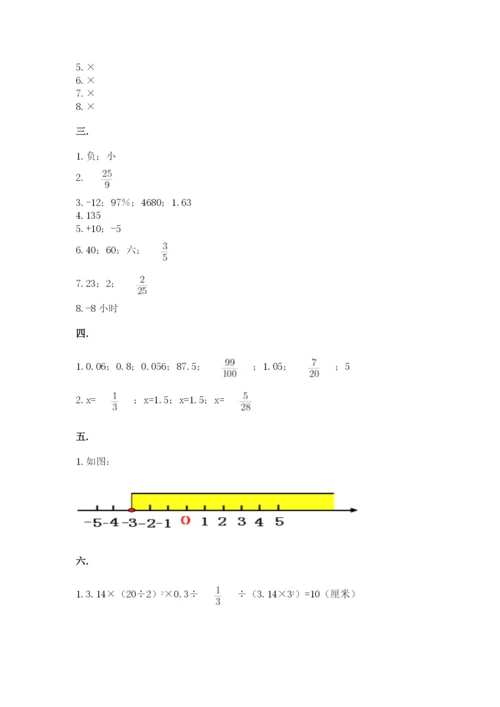 人教版六年级数学小升初试卷及答案【考点梳理】.docx