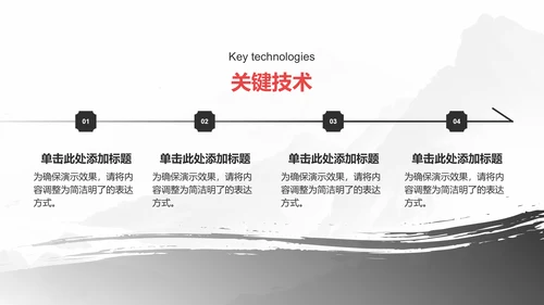 红色水墨风人文社科论文答辩PPT模板