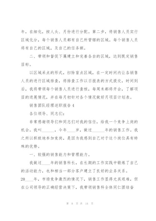 销售团队经理述职报告.docx