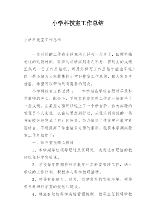 小学科技室工作总结.docx