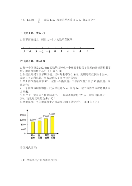 小学六年级数学毕业试题【实用】.docx