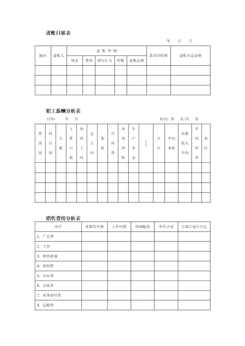 小企业财务报表模板全共20页