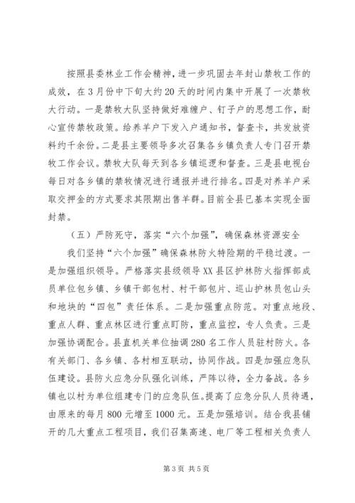 县林业局履职汇报范文.docx