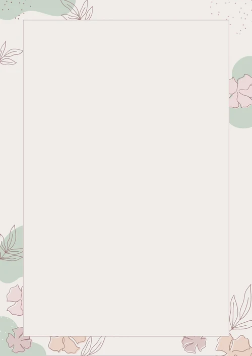 清新卡通插画信纸学习纸