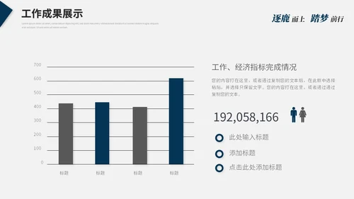 蓝色简约大气线条几何年度工作总结工作汇报述职报告ppt模板