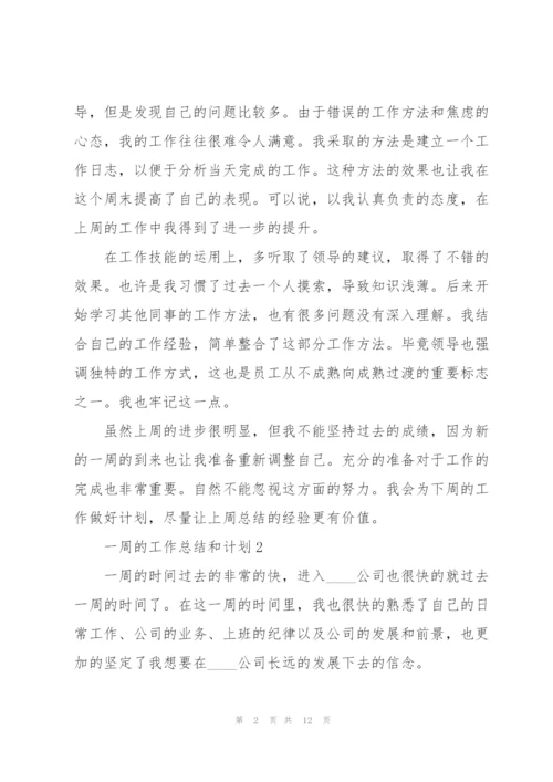 一周的工作总结和计划5篇.docx