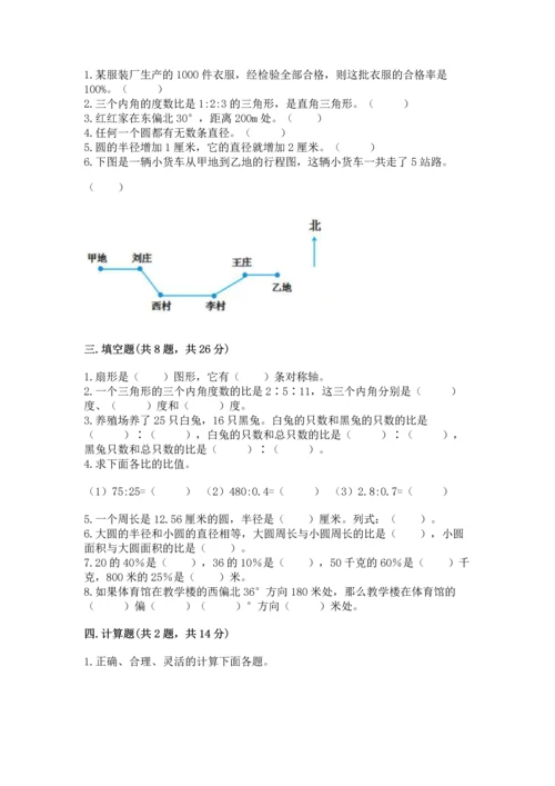 人教版六年级上册数学期末测试卷附答案（综合题）.docx