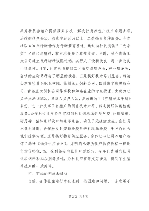 产销合作社工作汇报总结材料.docx