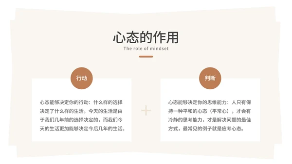 几何员工心态管理PPT模板