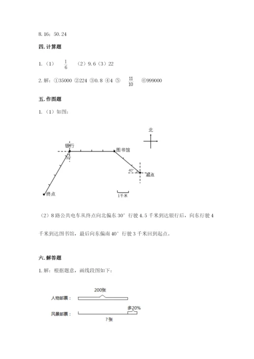 小学六年级数学上册期末考试卷【夺分金卷】.docx