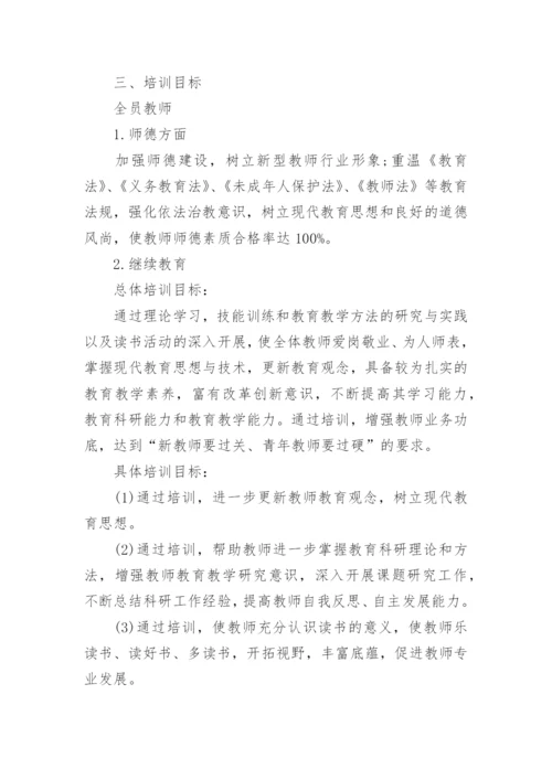学校教师培训计划范文7篇.docx